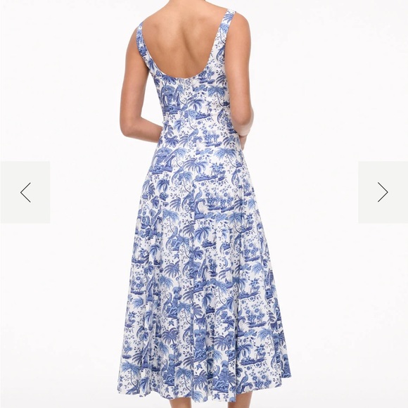 Staud Wells Blue Toile Dress - Picture 3 of 9